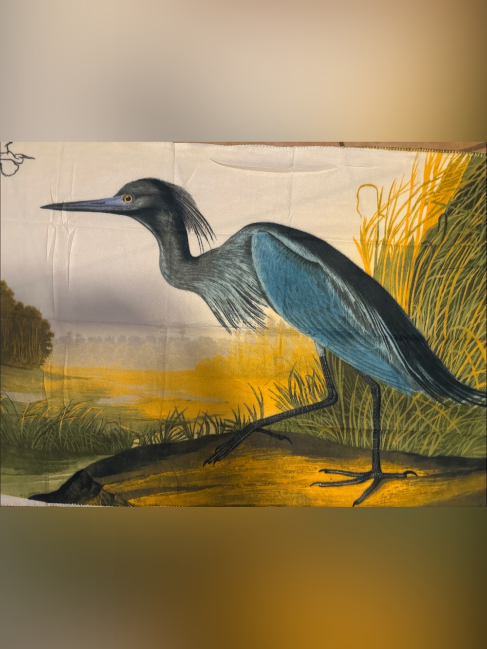 Blue Heron Bird Art Throw
